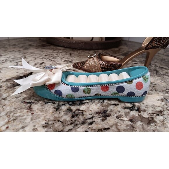 2 X Adorable Elaborate Shoe Ring Jewlery Holders. Exquisitely Crafted Accessory - Picture 9 of 16